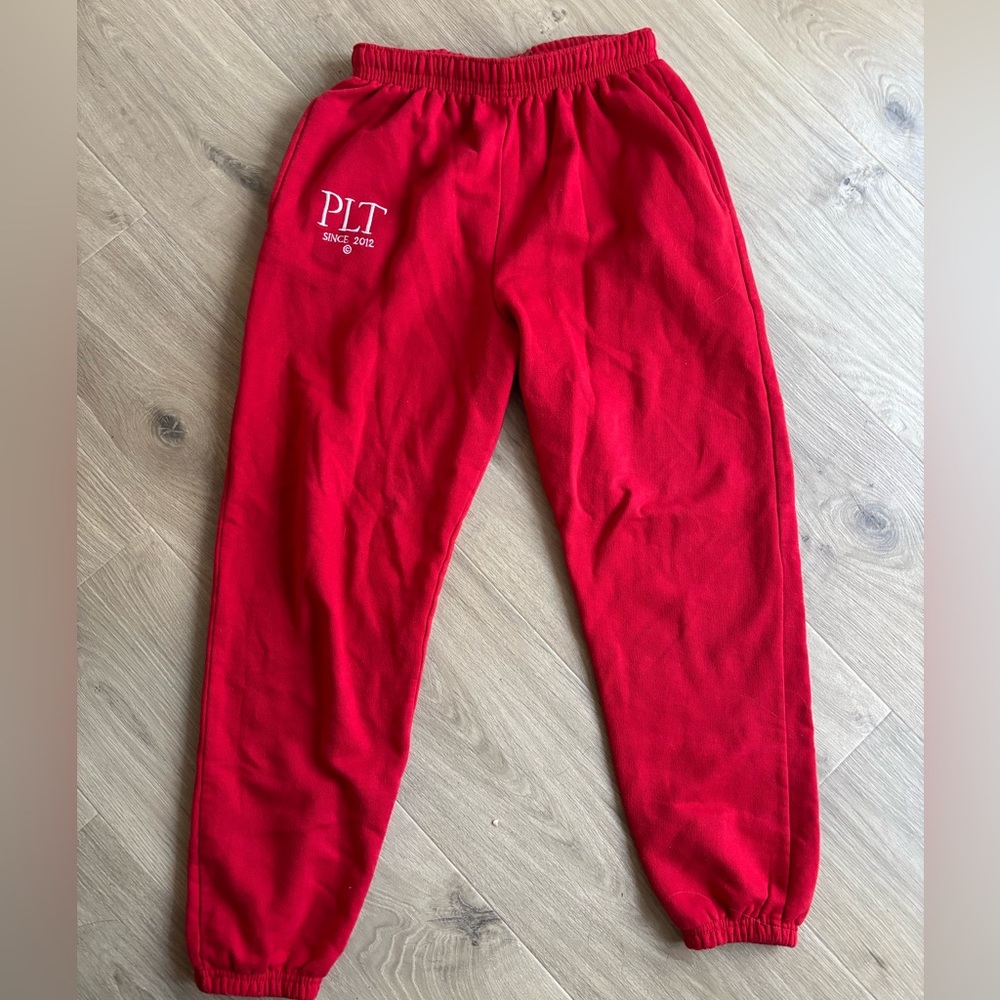 PrettyLittleThing Red Sweatpants